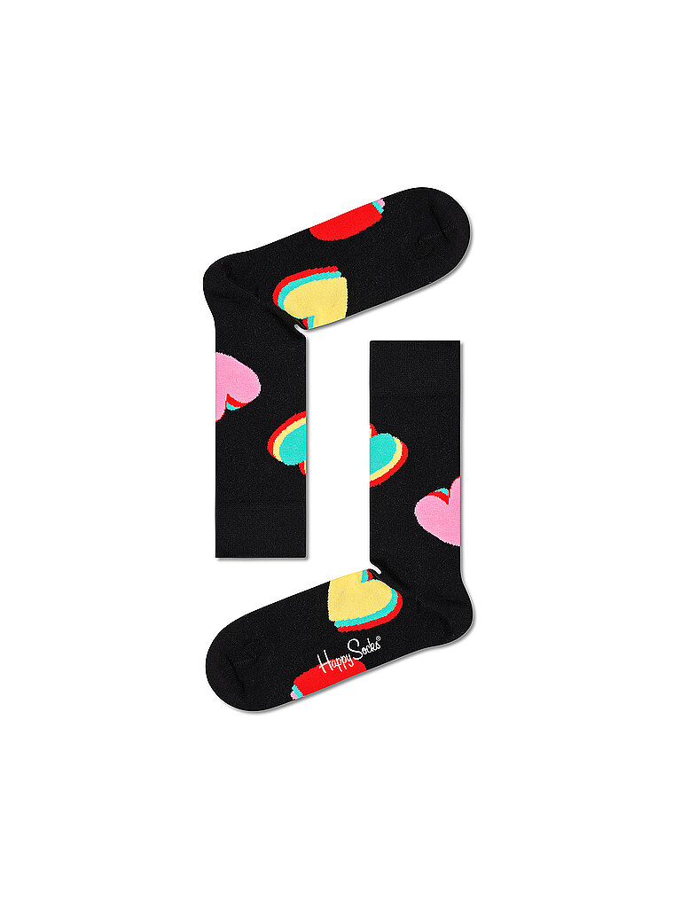 HAPPY SOCKS Damen Socken MY VALENTINE 36-40 black / multi schwarz